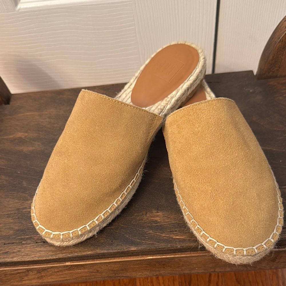 GAP Tan Suede Espadrille Mules
